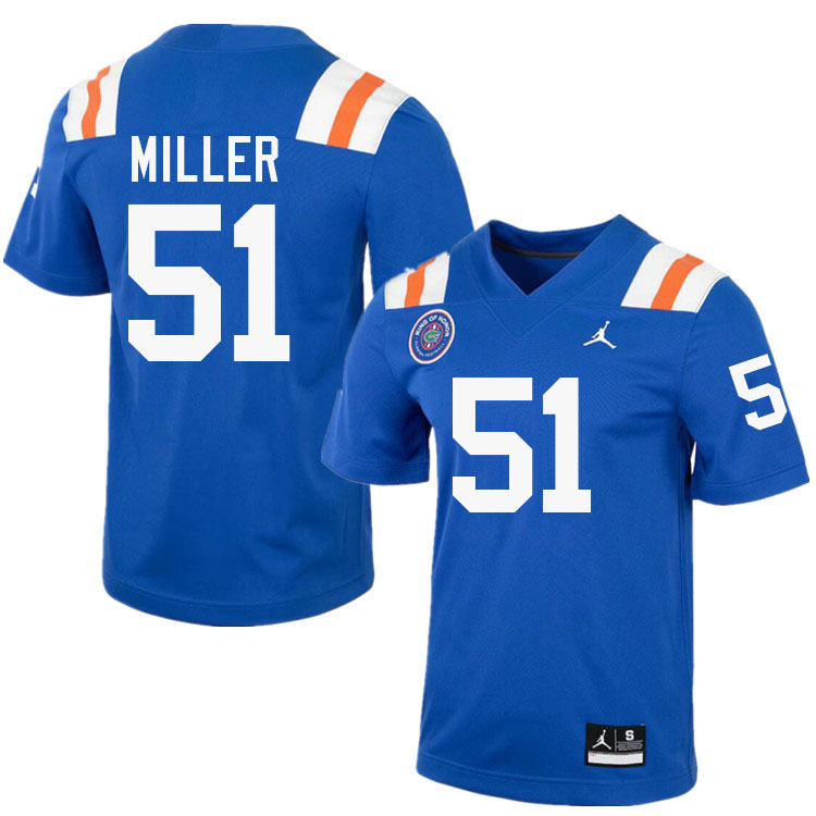 Ventrell Miller Florida Jersey,Florida Gators #51 Ventrell Miller Jersey Youth Uniforms-Retro Royal